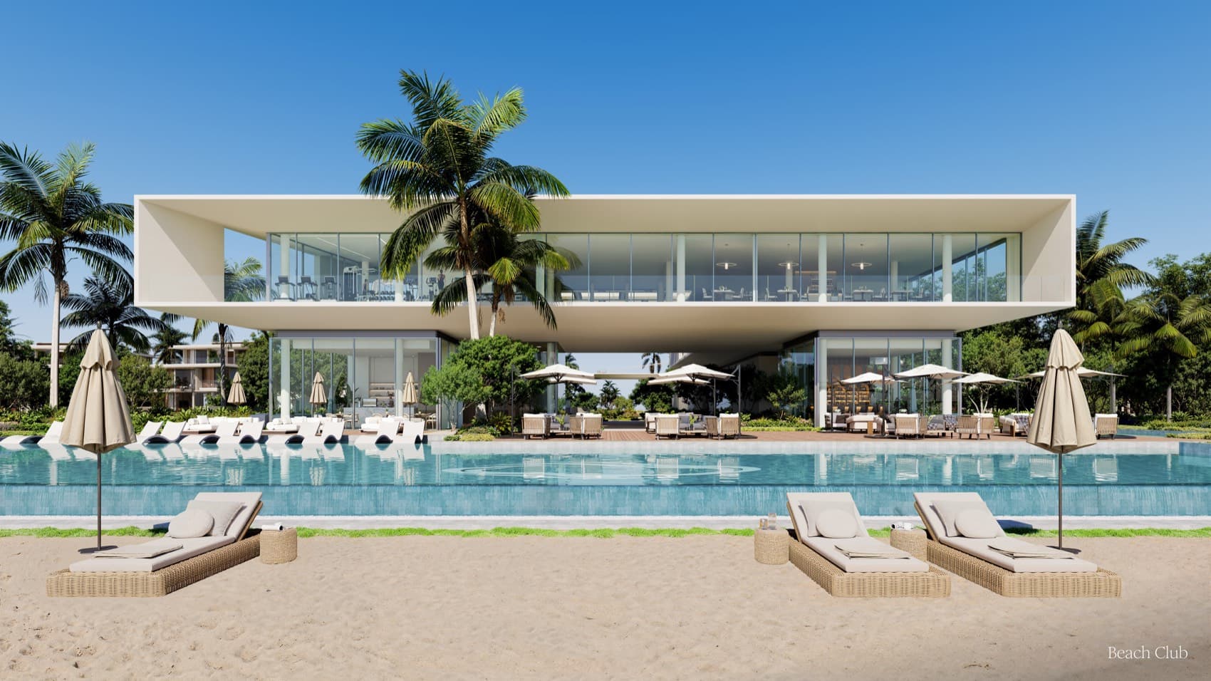 The beach club — Bay Estate, Dubai Islands