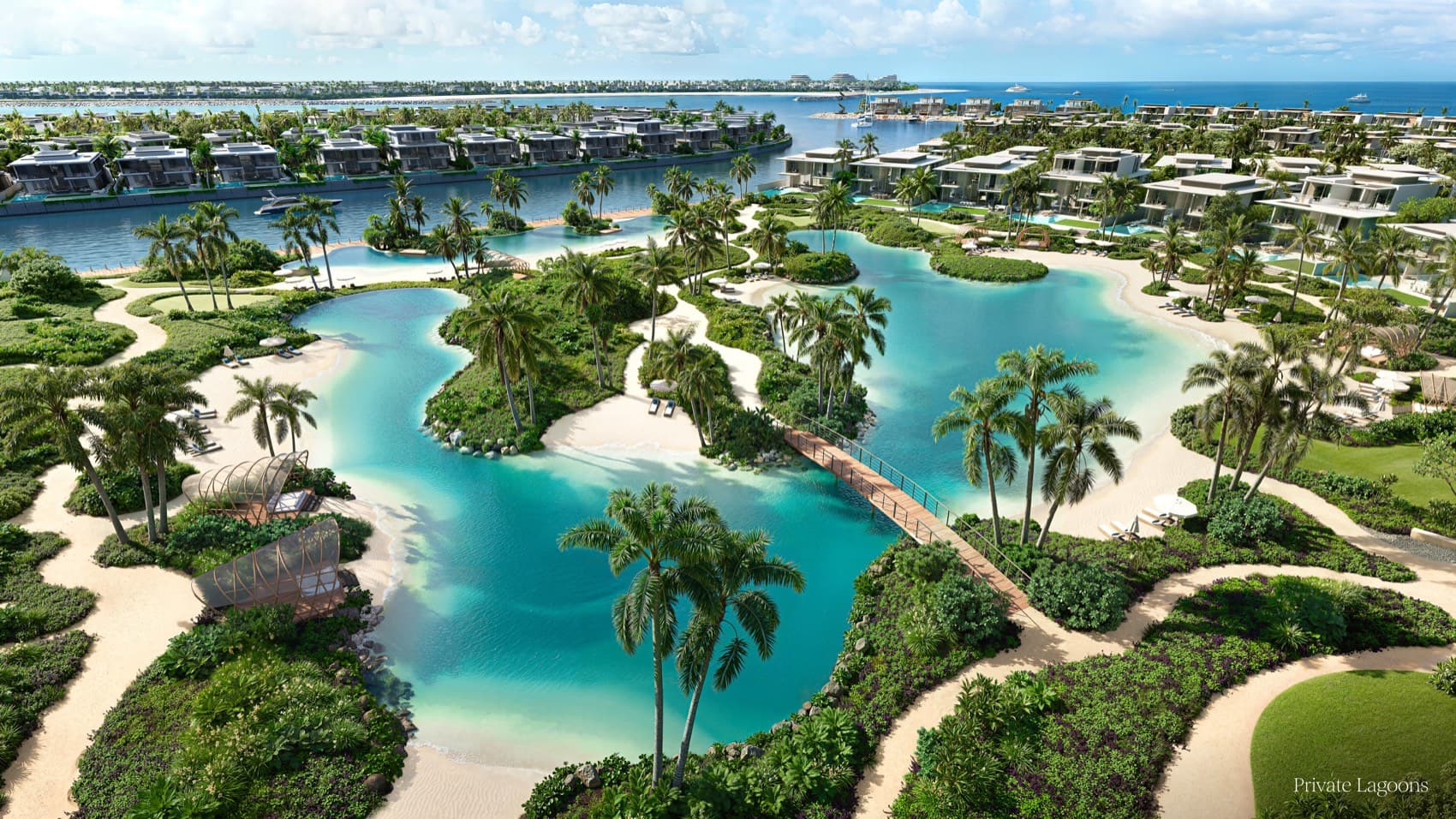 The private lagoons — Bay Estate, Dubai Islands
